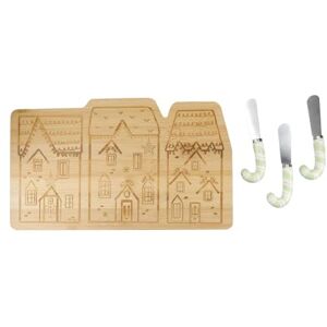 KitchenCraft KCXMNUTCHS3PC kolekcja dziadków do orzechów bambusowy zestaw serów, 4 sztuki, w pudełku prezentowym, ceramiczny, brązowy KitchenCraft KCXMNUTCHS3PC kolekcja dziadków do orzechów bambusowy zestaw serów, 4 sztuki, w pudełku prezentowym, ceramiczny, brązowy