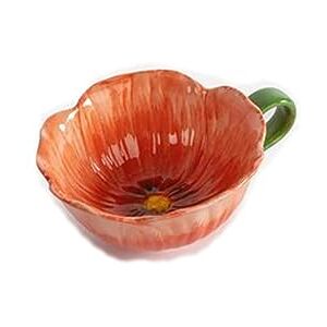 BY ON ByOn Filiżanka do herbaty Cup Poppy w kształcie kwiatu z kamionki w kolorze czerwonym, 0,22 l, 5283908006 BY ON ByOn Filiżanka do herbaty Cup Poppy w kształcie kwiatu z kamionki w kolorze czerwonym, 0,22 l, 5283908006