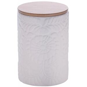 Tivoli Ceramiczny słoik 750 ml, bambusowa pokrywka, biały, codzienny Tivoli Ceramiczny słoik 750 ml, bambusowa pokrywka, biały, codzienny