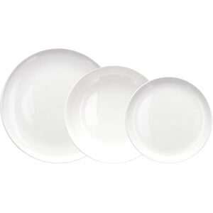 Tognana Edge zestaw naczyń obiadowych, 18-częściowy, dla 6 osób, porcelana, biały Tognana Edge zestaw naczyń obiadowych, 18-częściowy, dla 6 osób, porcelana, biały
