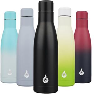 BJPKPK Izolowana butelka na wodę 480 ml butelki na wodę ze stali nierdzewnej nadaje się do mycia w zmywarce metalowy termos utrzymuje zimno i ciepło, czarny (Midnight Black) BJPKPK Izolowana butelka na wodę 480 ml butelki na wodę ze stali nierdzewnej nadaje się do mycia w zmywarce metalowy termos utrzymuje zimno i ciepło, czarny (Midnight Black)