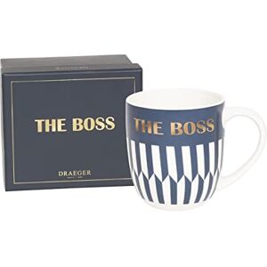 DRAEGER PARIS Kubek ceramiczny Fine Black & Gold "The Boss" przyjaciel, kolega, rodzina, urodziny, humor, zabawa, 350 ml, z pudełkiem prezentowym DRAEGER PARIS Kubek ceramiczny Fine Black & Gold "The Boss" przyjaciel, kolega, rodzina, urodziny, humor, zabawa, 350 ml, z pudełkiem prezentowym