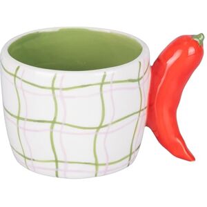 Tivoli Kubek ceramiczny 350 ml, uchwyt w kształcie chili, Fruit Life Tivoli Kubek ceramiczny 350 ml, uchwyt w kształcie chili, Fruit Life