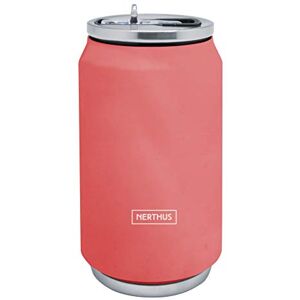 NERTHUS FIH 785 dwuścienna puszka termiczna 330 ml koralowa stal nierdzewna idealna do napojów piwa i na plażę NERTHUS FIH 785 dwuścienna puszka termiczna 330 ml koralowa stal nierdzewna idealna do napojów piwa i na plażę