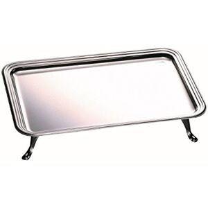 MEPRA 40 x 27 cm pałac prostokątna taca z nóżkami, srebrna MEPRA 40 x 27 cm pałac prostokątna taca z nóżkami, srebrna
