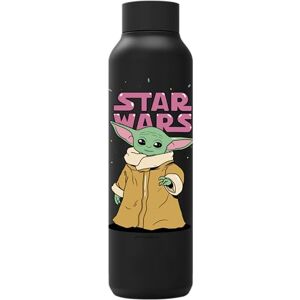 Quokka Butelka termos ze stali nierdzewnej Solid Jet Black 630 ML Mandalorian GROGU Neon Quokka Butelka termos ze stali nierdzewnej Solid Jet Black 630 ML Mandalorian GROGU Neon