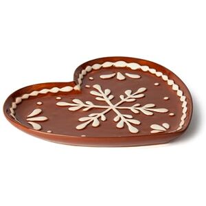 Excelsa Wonderful Ginger ceramiczna płyta serwująca w kształcie serca, dekoracja świąteczna, ręcznie malowana Excelsa Wonderful Ginger ceramiczna płyta serwująca w kształcie serca, dekoracja świąteczna, ręcznie malowana