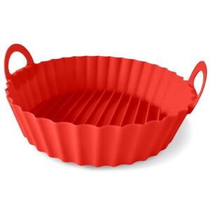Guardini , Okrągła forma z uchwytami Ø 22 cm, idealna do frytkownicy powietrznej, silikonu spożywczego, czerwona, wyprodukowana we Włoszech, linia Air Fryer Guardini , Okrągła forma z uchwytami Ø 22 cm, idealna do frytkownicy powietrznej, silikonu spożywczego, czerwona, wyprodukowana we Włoszech, linia Air Fryer