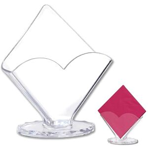 Decoraparty Przezroczysty plastikowy uchwyt na serwetki, uchwyt na serwetki dozownik chusteczek na chusteczki stołowe, gładkie, serce 17 x 17 x 8 cm Decoraparty Przezroczysty plastikowy uchwyt na serwetki, uchwyt na serwetki dozownik chusteczek na chusteczki stołowe, gładkie, serce 17 x 17 x 8 cm