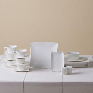 KARACA Perfect White 32-częściowy porcelanowy zestaw naczyń dla 6 osób, serwis kombi z 6 talerzami obiadowymi, 6 filiżankami do kawy, 6 spodkami, 6 łyżeczkami do kawy, 2 miseczkami, 4 miseczkami, 1 KARACA Perfect White 32-częściowy porcelanowy zestaw naczyń dla 6 osób, serwis kombi z 6 talerzami obiadowymi, 6 filiżankami do kawy, 6 spodkami, 6 łyżeczkami do kawy, 2 miseczkami, 4 miseczkami, 1