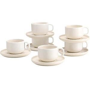 Creatable , 25260, seria Uno Offwhite, 12-częściowy zestaw naczyń dla 6 osób, zestaw filiżanek z kamionki, nadaje się do mycia w zmywarce i używania w kuchence mikrofalowej, wyprodukowano w Portugalii Creatable , 25260, seria Uno Offwhite, 12-częściowy zestaw naczyń dla 6 osób, zestaw filiżanek z kamionki, nadaje się do mycia w zmywarce i używania w kuchence mikrofalowej, wyprodukowano w Portugalii