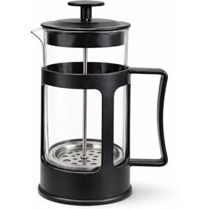 Globly Ręczny dzbanek do kawy i czajniczek 600 ml ze szkła z filtrem ze stali nierdzewnej Uniwersalny dzbanek do kawy i herbaty czarny Globly Ręczny dzbanek do kawy i czajniczek 600 ml ze szkła z filtrem ze stali nierdzewnej Uniwersalny dzbanek do kawy i herbaty czarny