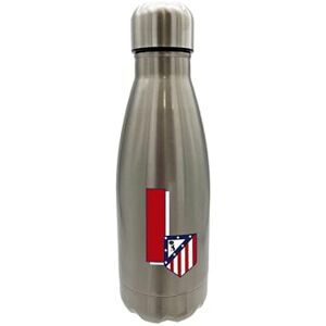 CYPBRANDS Atlético de Madrid Butelka do picia ze stali nierdzewnej, szczelna, z literą A w kolorze czerwonym, 550 ml, metaliczna, oficjalny produkt (CyP CYPBRANDS Atlético de Madrid Butelka do picia ze stali nierdzewnej, szczelna, z literą A w kolorze czerwonym, 550 ml, metaliczna, oficjalny produkt (CyP