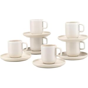 Creatable , 25259, seria Uno Offwhite, 12-częściowy zestaw naczyń dla 6 osób, filiżanki do espresso z kamionki, nadają się do mycia w zmywarce i używania w kuchence mikrofalowej, wyprodukowano w Creatable , 25259, seria Uno Offwhite, 12-częściowy zestaw naczyń dla 6 osób, filiżanki do espresso z kamionki, nadają się do mycia w zmywarce i używania w kuchence mikrofalowej, wyprodukowano w