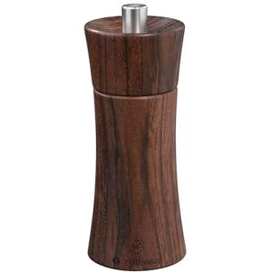 Zassenhaus Młynek do soli FRANKFURT 14 cm orzech włoski z płynnie regulowanym mechanizmem ceramicznym o wysokiej wydajności wypełniony młynek do przypraw Ø 5,4 × 14 cm Zassenhaus Młynek do soli FRANKFURT 14 cm orzech włoski z płynnie regulowanym mechanizmem ceramicznym o wysokiej wydajności wypełniony młynek do przypraw Ø 5,4 × 14 cm