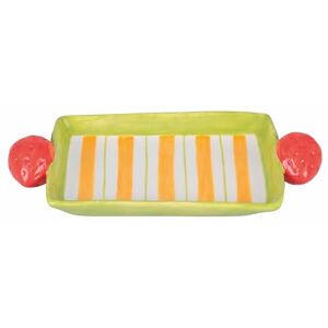 Tivoli Ceramiczna taca 15,5 x 11 cm, uchwyty z truskawkami, Fruit Life Tivoli Ceramiczna taca 15,5 x 11 cm, uchwyty z truskawkami, Fruit Life
