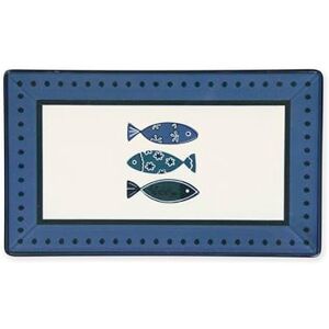 Excelsa Ocean zestaw 6 talerzy ceramicznych, 25 x 15 cm, dekoracja ryb Excelsa Ocean zestaw 6 talerzy ceramicznych, 25 x 15 cm, dekoracja ryb