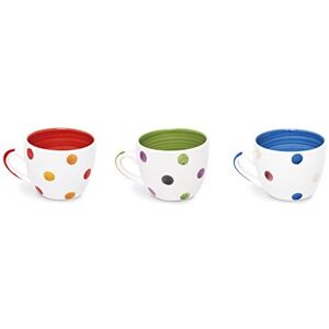 Excelsa Dots kubek Caffe '80 ml, ceramika, czerwony/zielony/niebieski, 6,5 x 6,5 x 5 cm Excelsa Dots kubek Caffe '80 ml, ceramika, czerwony/zielony/niebieski, 6,5 x 6,5 x 5 cm