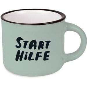 Grafik Werkstatt Filiżanka do espresso w stylu vintage, mini kubek ceramiczny na prezent, 95 ml, pomoc przy rozruchu Grafik Werkstatt Filiżanka do espresso w stylu vintage, mini kubek ceramiczny na prezent, 95 ml, pomoc przy rozruchu