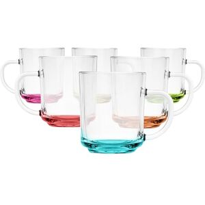 Glasmark KROSNO 1992 Glasmark KROSNO, 230ml, Zestaw 6 szt., Szklane kubki, szklanki z uchwytem, kolorowe dno, szklanka do herbaty, kubek, szklany kubek z uchem, klasyczny i uniwersalny styl Glasmark KROSNO 1992 Glasmark KROSNO, 230ml, Zestaw 6 szt., Szklane kubki, szklanki z uchwytem, kolorowe dno, szklanka do herbaty, kubek, szklany kubek z uchem, klasyczny i uniwersalny styl