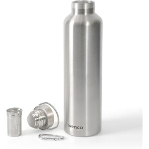 wenco Butelka do picia ze stali nierdzewnej, 1 l/1000 ml, izolowana i zabezpieczona przed wyciekiem, do zimnych i gorących napojów, może być również używana jako termos – z sitkiem do herbaty – nadaje wenco Butelka do picia ze stali nierdzewnej, 1 l/1000 ml, izolowana i zabezpieczona przed wyciekiem, do zimnych i gorących napojów, może być również używana jako termos – z sitkiem do herbaty – nadaje