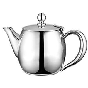 Café Olé BUT-015 Buxton 15 oz 0,4 l dzbanek do herbaty z wysokiej jakości stali nierdzewnej 18/10 – polerowany na wysoki połysk, odlewanie bez kapania, puste uchwyty Café Olé BUT-015 Buxton 15 oz 0,4 l dzbanek do herbaty z wysokiej jakości stali nierdzewnej 18/10 – polerowany na wysoki połysk, odlewanie bez kapania, puste uchwyty