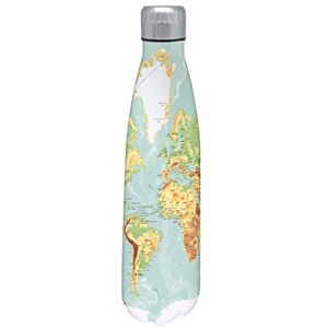 NERTHUS FIH 763 butelka termiczna ze stali nierdzewnej 750 ml dwuścienna wzór mapa świata sport praca NERTHUS FIH 763 butelka termiczna ze stali nierdzewnej 750 ml dwuścienna wzór mapa świata sport praca