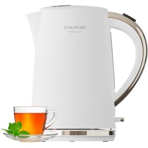TAURUS Czajnik Fusion Wave, 2200 W, 1,7 l, podstawa 360°, automatyczne wyłączanie, filtr zapobiegający osadzaniu się kamienia, daszek wodny, podstawa INOX, teksturowane wykończenia, biały TAURUS Czajnik Fusion Wave, 2200 W, 1,7 l, podstawa 360°, automatyczne wyłączanie, filtr zapobiegający osadzaniu się kamienia, daszek wodny, podstawa INOX, teksturowane wykończenia, biały