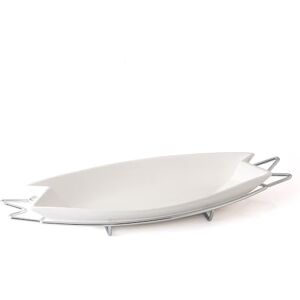 Evviva COMPANY SRL Porcelanowy uchwyt na napoje ze stali nierdzewnej w kolorze srebrnym. Wymiary Płyty 40X18 Cm. Owalny kształt. Praktyczny i elegancki, idealny do Twojego stołu. Evviva COMPANY SRL Porcelanowy uchwyt na napoje ze stali nierdzewnej w kolorze srebrnym. Wymiary Płyty 40X18 Cm. Owalny kształt. Praktyczny i elegancki, idealny do Twojego stołu.