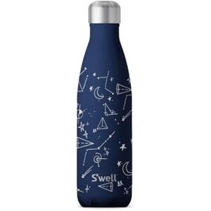 S'well Oryginalna butelka na wodę, Midnight Sky, 500 ml, izolowana próżniowo butelka utrzymuje napoje zimne i gorące, stal nierdzewna bez BPA, szczelna w podróży S'well Oryginalna butelka na wodę, Midnight Sky, 500 ml, izolowana próżniowo butelka utrzymuje napoje zimne i gorące, stal nierdzewna bez BPA, szczelna w podróży