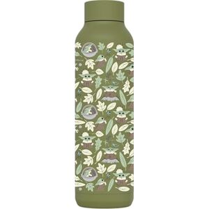 Quokka Butelka termos ze stali nierdzewnej Solid Olive Green 630 ML The Mandalorian GROGU Leaves Quokka Butelka termos ze stali nierdzewnej Solid Olive Green 630 ML The Mandalorian GROGU Leaves