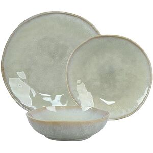 Zestaw Naczyń Ceramicznych WEHOME - Pastelowa Zieleń - Nowoczesny Design - 18 Sztuk Zestaw Naczyń Ceramicznych WEHOME - Pastelowa Zieleń - Nowoczesny Design - 18 Sztuk