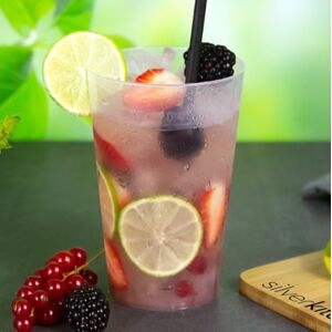 Silverkitchen 50 kubków do picia, 400 ml, wielokrotnego użytku, przezroczyste, jakość Made in Germany, zrównoważone kubki wielokrotnego użytku z PP (0,4 litra) Silverkitchen 50 kubków do picia, 400 ml, wielokrotnego użytku, przezroczyste, jakość Made in Germany, zrównoważone kubki wielokrotnego użytku z PP (0,4 litra)