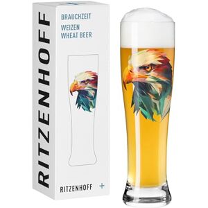 RITZENHOFF 3481014 Szklanka do piwa pszenicznego, seria 500 ml, motyw zwierzęcy, orzeł, druk cyfrowy wielokolorowy Made in Germany RITZENHOFF 3481014 Szklanka do piwa pszenicznego, seria 500 ml, motyw zwierzęcy, orzeł, druk cyfrowy wielokolorowy Made in Germany