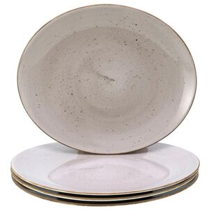 Creatable , 24753, seria Vintage Nature, 4-częściowy zestaw naczyń dla 4 osób, porcelanowe talerze do steków, nadają się do mycia w zmywarce i używania w kuchence mikrofalowej, Made in Europe Creatable , 24753, seria Vintage Nature, 4-częściowy zestaw naczyń dla 4 osób, porcelanowe talerze do steków, nadają się do mycia w zmywarce i używania w kuchence mikrofalowej, Made in Europe