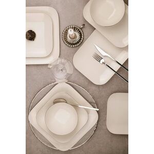 Hermia Concept Elegancki 51-częściowy zestaw obiadowy, 100% porcelana, kremowy kolor, w zestawie talerze serwisowe, miski, talerze, idealny na specjalne okazje i codzienne posiłki Hermia Concept Elegancki 51-częściowy zestaw obiadowy, 100% porcelana, kremowy kolor, w zestawie talerze serwisowe, miski, talerze, idealny na specjalne okazje i codzienne posiłki