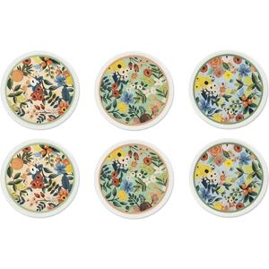 Excelsa Fiori Frida Zestaw 6 porcelanowych talerzy do pizzy, dekoracja kwiatowa, 30,5 cm Excelsa Fiori Frida Zestaw 6 porcelanowych talerzy do pizzy, dekoracja kwiatowa, 30,5 cm