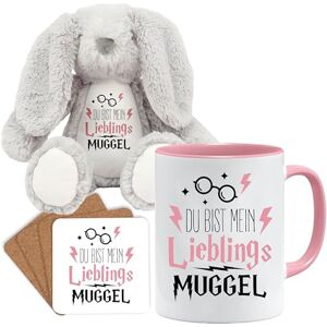 Jungle Mug Zabawny prezent kubek z sentencją Du bist mein lieblings Muggel pomysł na prezent kubek mugolski pomysł na prezent dla przyjaciela (miś, zestaw filiżanek i podstawek (różowy) Jungle Mug Zabawny prezent kubek z sentencją Du bist mein lieblings Muggel pomysł na prezent kubek mugolski pomysł na prezent dla przyjaciela (miś, zestaw filiżanek i podstawek (różowy)