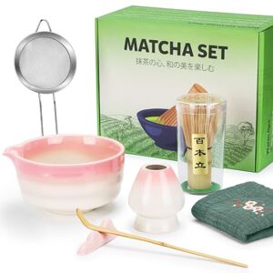 Alyvisun Zestaw do matchy, zestaw matcha z trzepaczką do matchy, miską, łyżką, trzepaczką do matcha na ceremonię, idealny prezent dla ukochanej osoby, rodziny, przyjaciół, entuzjastów herbaty, gradientowy Alyvisun Zestaw do matchy, zestaw matcha z trzepaczką do matchy, miską, łyżką, trzepaczką do matcha na ceremonię, idealny prezent dla ukochanej osoby, rodziny, przyjaciół, entuzjastów herbaty, gradientowy