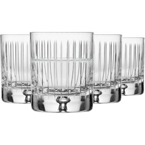 KROSNO Szklanki do Whisky i Bourbona 250 ml Saga, Komplet 4 Szt., Szkło Kryształowe, Ręczne Szlifowanie, Klasyczne Szklanki do Scotch KROSNO Szklanki do Whisky i Bourbona 250 ml Saga, Komplet 4 Szt., Szkło Kryształowe, Ręczne Szlifowanie, Klasyczne Szklanki do Scotch