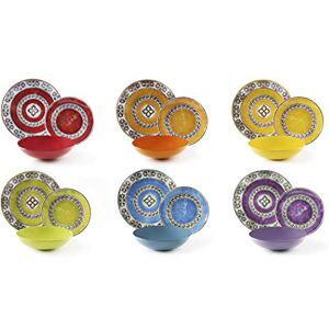 Excelsa ETNO Color stół serwisowy, porcelana, wielokolorowy, 18 sztuk Excelsa ETNO Color stół serwisowy, porcelana, wielokolorowy, 18 sztuk