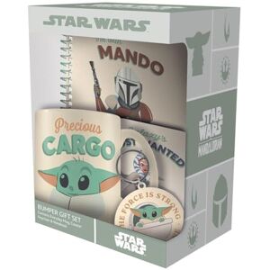 Pyramid Star Wars: The Mandalorian Bumper Gift Set (Precious Cargo Design) Notatnik, ceramiczny kubek do kawy 325 ml, podstawka i brelok w pudełku prezentowym – oficjalny towar Pyramid Star Wars: The Mandalorian Bumper Gift Set (Precious Cargo Design) Notatnik, ceramiczny kubek do kawy 325 ml, podstawka i brelok w pudełku prezentowym – oficjalny towar