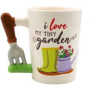 Dekohelden24 Ceramiczny kubek do kawy kubek do kawy I love my tiny garden, wymiary dł./szer./wys. 9 x 12 x 12 cm Dekohelden24 Ceramiczny kubek do kawy kubek do kawy I love my tiny garden, wymiary dł./szer./wys. 9 x 12 x 12 cm