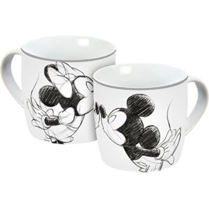 Gedalabels Filiżanka Mickey Kiss Sketch srebrno-szara 300 ml, porcelanowa filiżanka do kawy, filiżanka dla dzieci, Myszka Miki, Myszka Minnie, serce, szary Gedalabels Filiżanka Mickey Kiss Sketch srebrno-szara 300 ml, porcelanowa filiżanka do kawy, filiżanka dla dzieci, Myszka Miki, Myszka Minnie, serce, szary