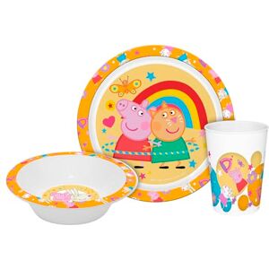Gedalabels 3-częściowy zestaw naczyń dla dzieci Peppa Pig z polipropylenu, talerze, miska, kubek, tworzywo sztuczne, nietłukące, 3-częściowy, świnka Peppa Gedalabels 3-częściowy zestaw naczyń dla dzieci Peppa Pig z polipropylenu, talerze, miska, kubek, tworzywo sztuczne, nietłukące, 3-częściowy, świnka Peppa