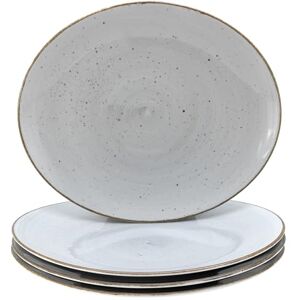 Creatable , 24754, seria Vintage Nature, 4-częściowy zestaw naczyń dla 4 osób, porcelanowe talerze do steków, nadają się do mycia w zmywarce i używania w kuchence mikrofalowej, Made in Europe Creatable , 24754, seria Vintage Nature, 4-częściowy zestaw naczyń dla 4 osób, porcelanowe talerze do steków, nadają się do mycia w zmywarce i używania w kuchence mikrofalowej, Made in Europe