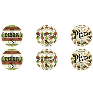Zestaw 6 talerzy do pizzy Little Italy – Porcelana 31,5cm Wielobarwny Zestaw 6 talerzy do pizzy Little Italy – Porcelana 31,5cm Wielobarwny