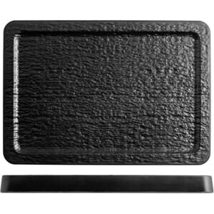 H&H Zestaw 3 talerzy prostokątnych melaminy, czarny, 30,5 x 21,5 x wys. 2,5 cm H&H Zestaw 3 talerzy prostokątnych melaminy, czarny, 30,5 x 21,5 x wys. 2,5 cm