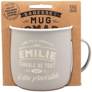 MUG NOMADE Spersonalizowany kubek do herbaty i kawy Emilie prezent dla mężczyzn i kobiet MUG NOMADE Spersonalizowany kubek do herbaty i kawy Emilie prezent dla mężczyzn i kobiet