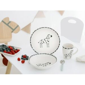 Creatable , 25054, seria Safari, 3-częściowy zestaw naczyń dla 1 osoby, serwis dziecięcy z kamionki, nadaje się do mycia w zmywarce i używania w kuchence mikrofalowej, wysokiej jakości produkcja Creatable , 25054, seria Safari, 3-częściowy zestaw naczyń dla 1 osoby, serwis dziecięcy z kamionki, nadaje się do mycia w zmywarce i używania w kuchence mikrofalowej, wysokiej jakości produkcja